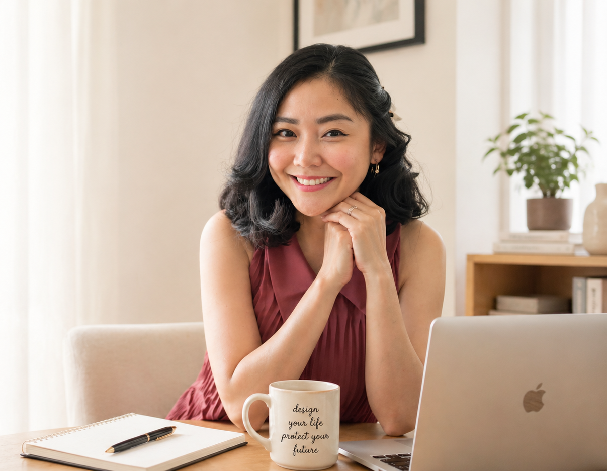Puii at her desk